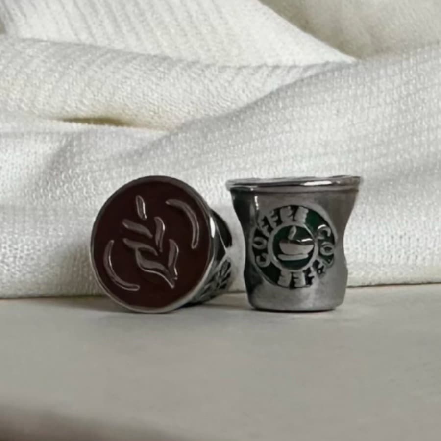 Berloque Copo Coffee | Aço Inoxidável